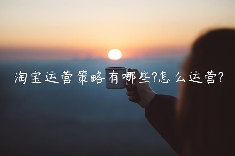 淘寶運(yùn)營(yíng)策略有哪些?怎么運(yùn)營(yíng)?